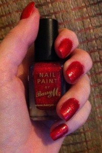 Red Glitter on Bright Red